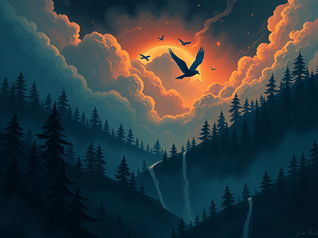 Rüyamda karabasan gördüm illüstrasyonu